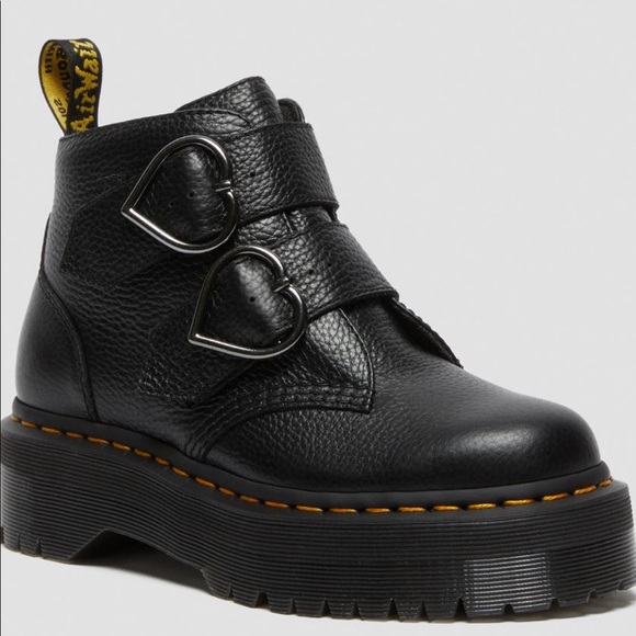 Dr. Martens DEVON HEART Platform Short Boots, Size 3 Women's 22.0cm unclear black type Vintage Second Hand main image 1